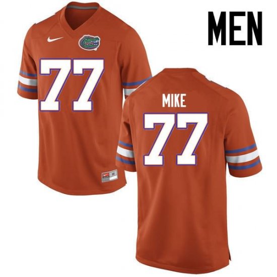 Men's Florida Gators #77 Andrew Mike NCAA Nike Orange Authentic Stitched College Football Jersey VWW7762YG